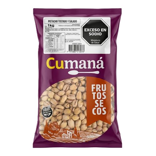 PISTACHO CON CASCARA SALADO CUMANA x 1 KG